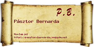 Pásztor Bernarda névjegykártya